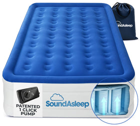 SoundAsleep Dream Series luxury air mattress with built-in pump for fast setup.