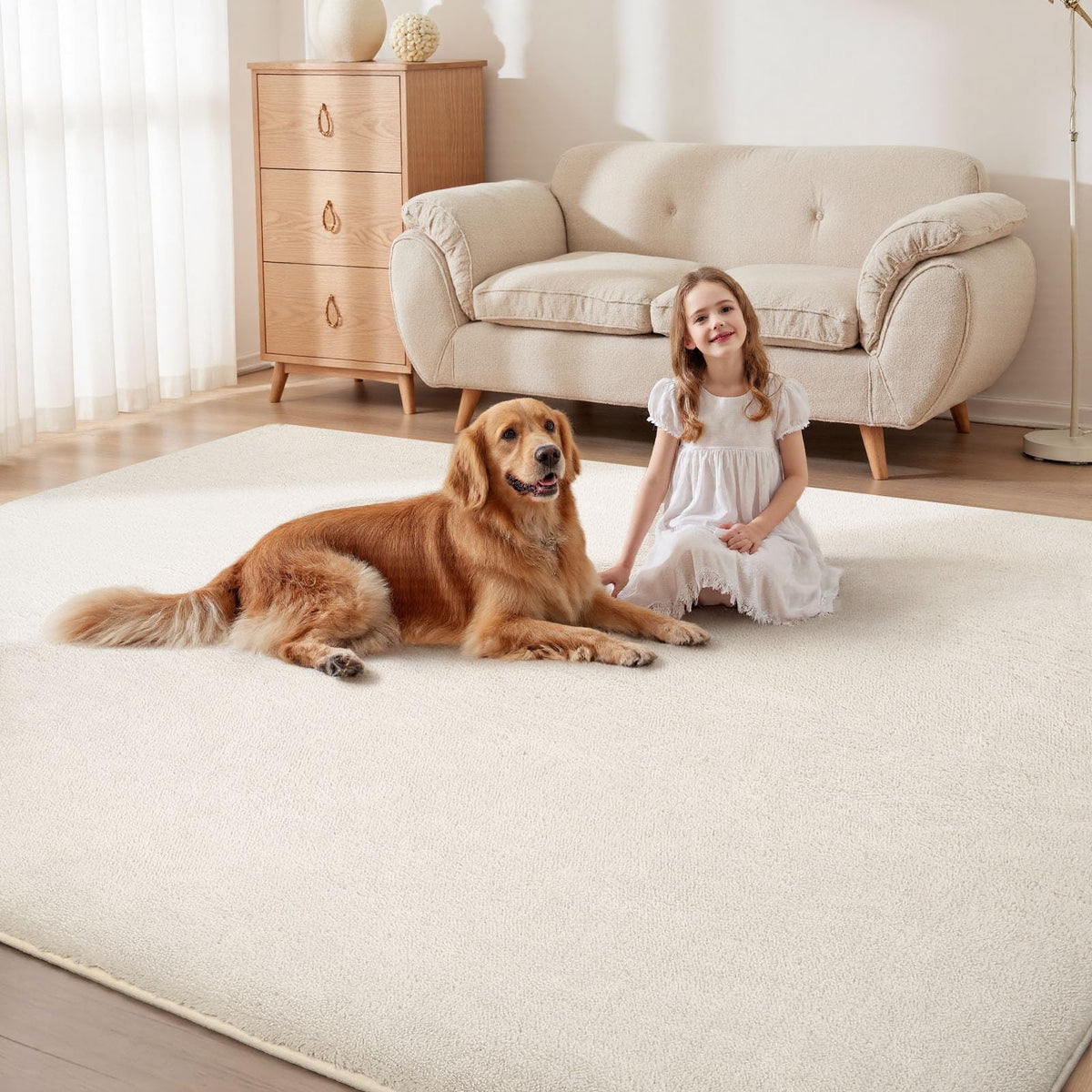 Sour Lemon large 8x10 rug placed in a stylish bedroom setup