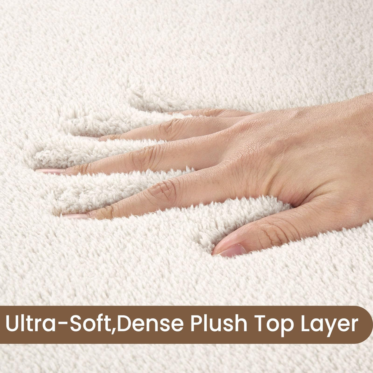 Close-up of Sour Lemon shaggy rug texture and plush fibers