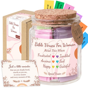 SouthLISA Bible Verses Jar for Women with color coded verses for daily encouragement