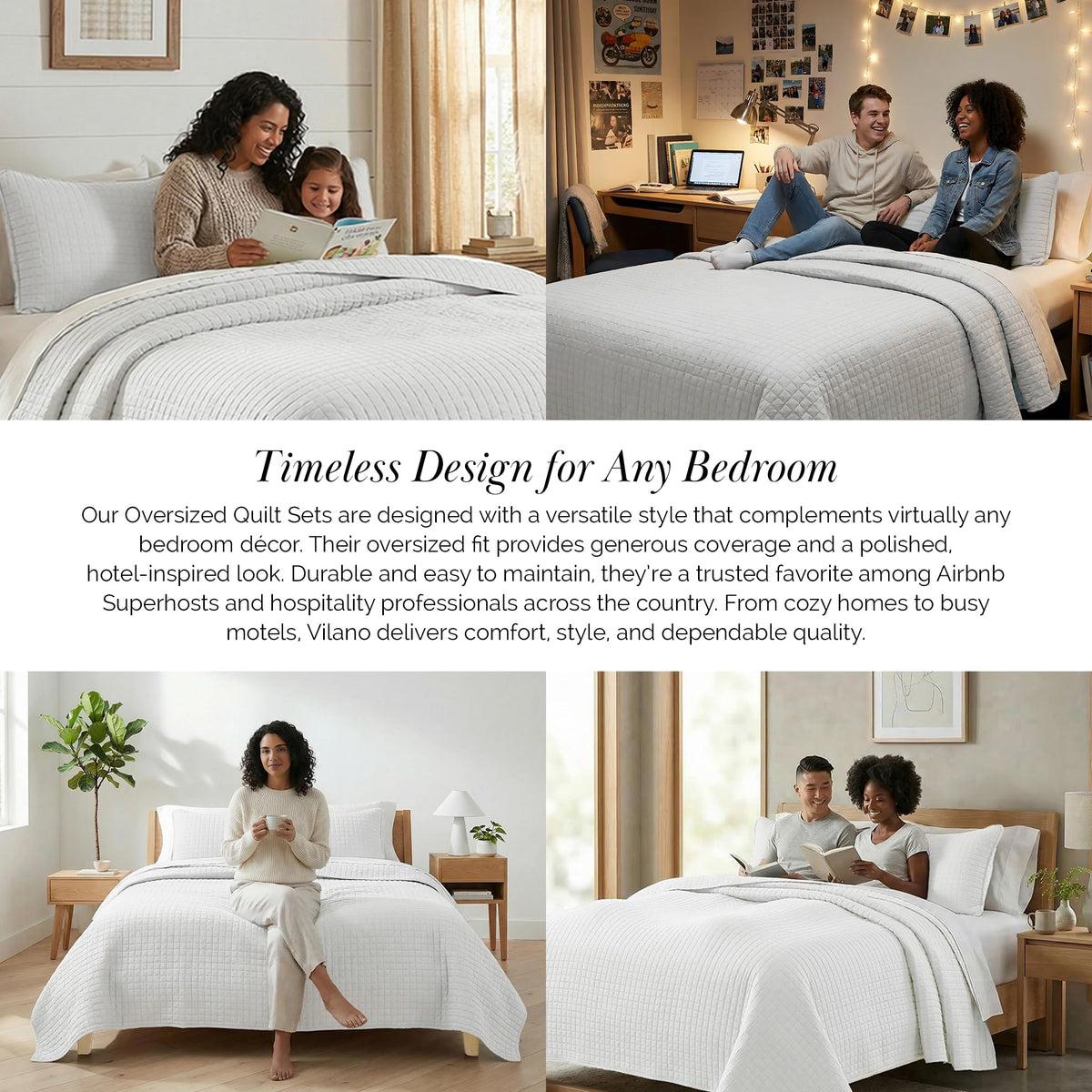 Southshore Fine Living all-season coverage demonstrated on a king bed