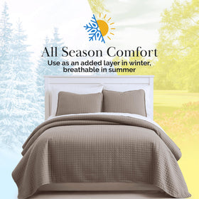 Southshore Fine Living set prepares a complete bed makeover in minutes.