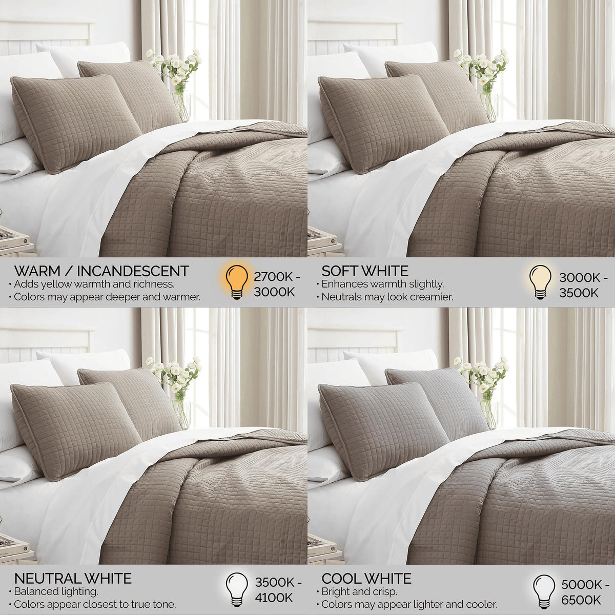 Southshore Fine Living king-sized quilt provides full coverage across sides and foot.