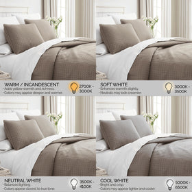 Southshore Fine Living king-sized quilt provides full coverage across sides and foot.