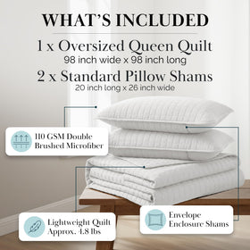 Southshore Fine Living queen quilt shams complete the coordinated look
