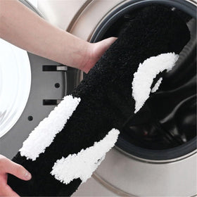 Sovelor 18x47 bathroom runner mat adds length and style.