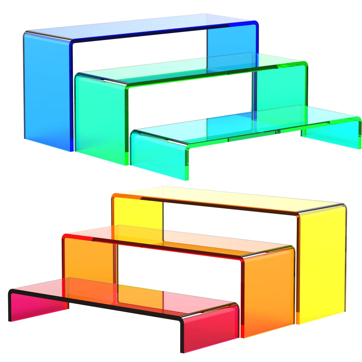SOVQUEST 6-piece risers display stands for vibrant product collections and elevated visibility.