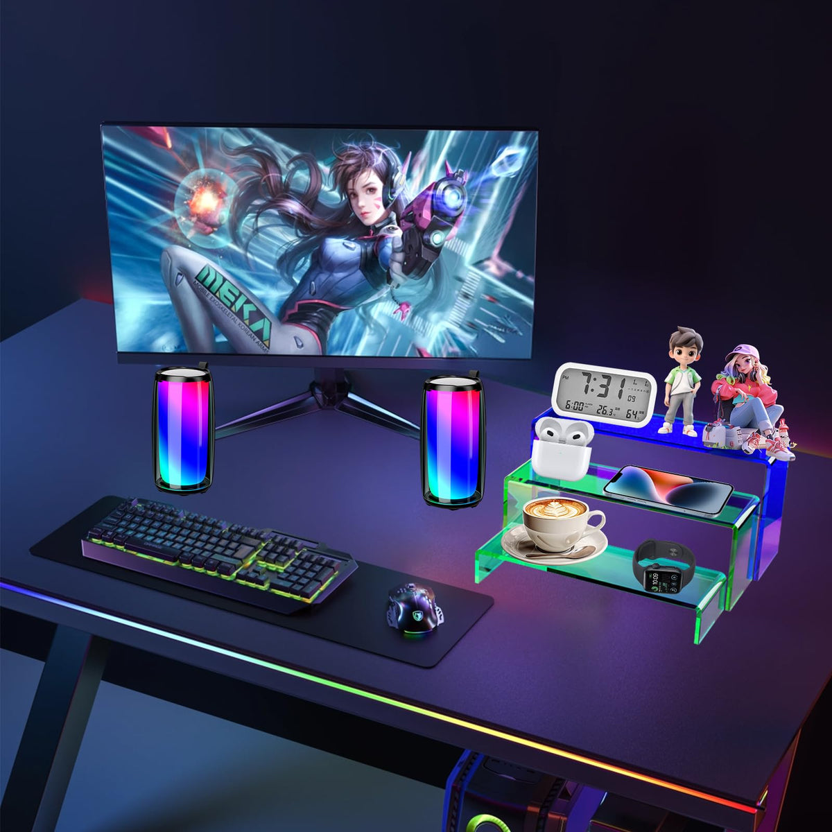 SOVQUEST easy-clean, stackable risers save space and simplify setup.