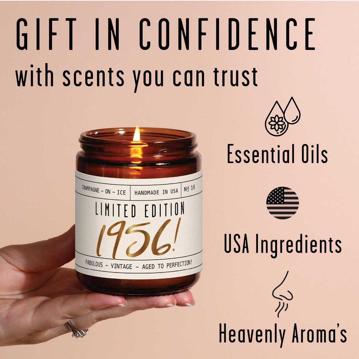 Soy and Sass 9oz reusable jar candle ideal for eco-friendly gifting.