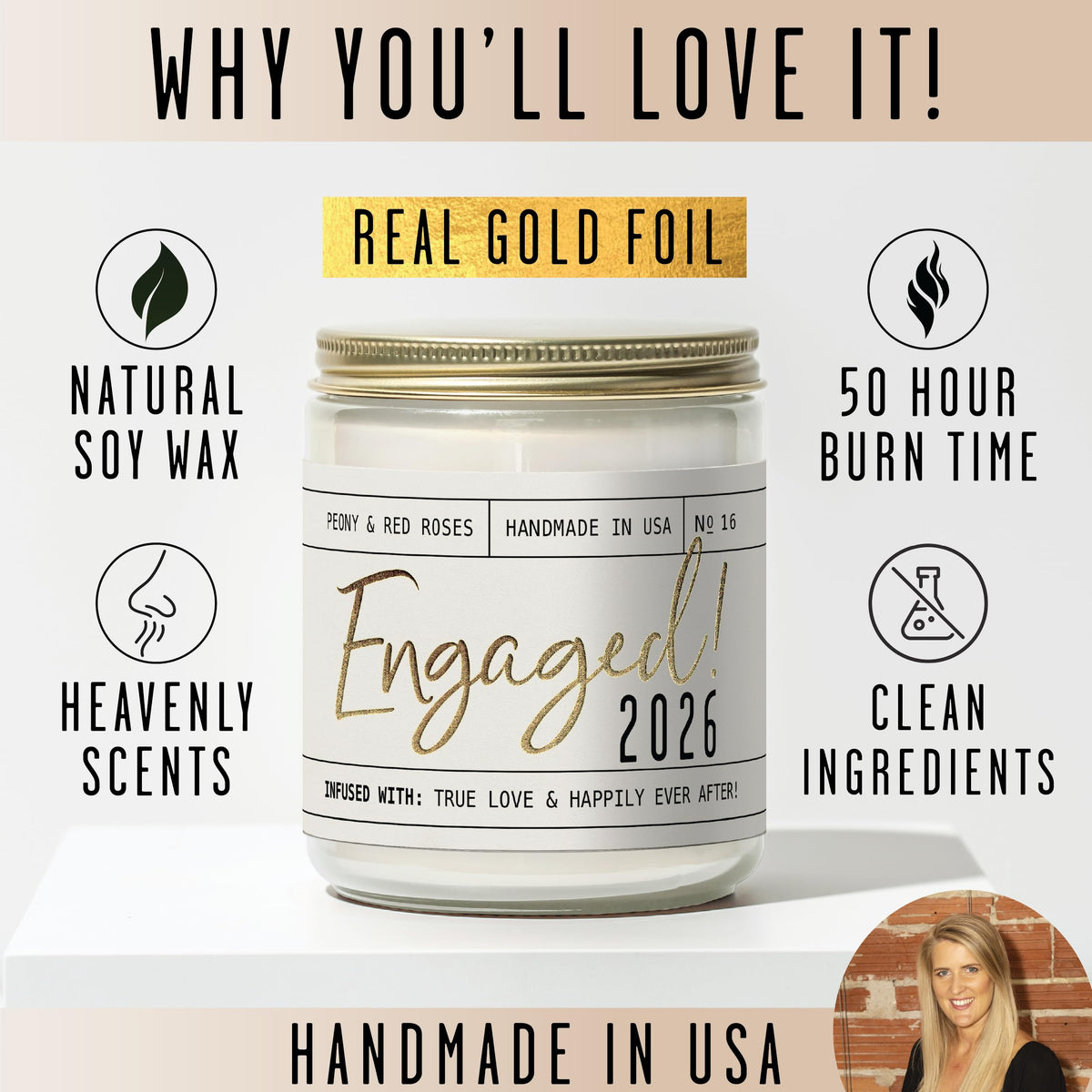 Soy and Sass creates cozy room ambience with wedding bouquet fragrance.