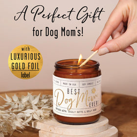 Soy and Sass dog mom gift packaging ready for gifting.