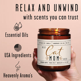 Soy and Sass eco-friendly clean burn with lead-free wick.