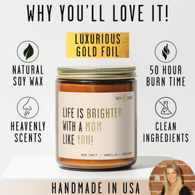 Soy and Sass fig sandalwood aroma creates a soothing atmosphere in any room