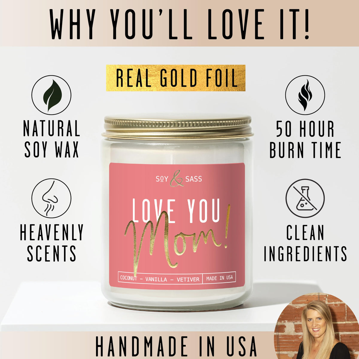 Soy and Sass makes a versatile gift for birthdays or Mother's Day.