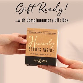 Soy and Sass hand-poured in the USA with small-batch care.