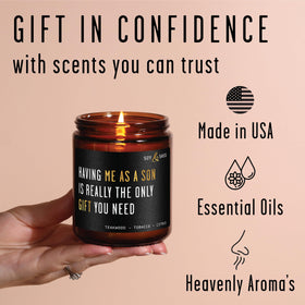 Reusable glass jar from Soy and Sass candle