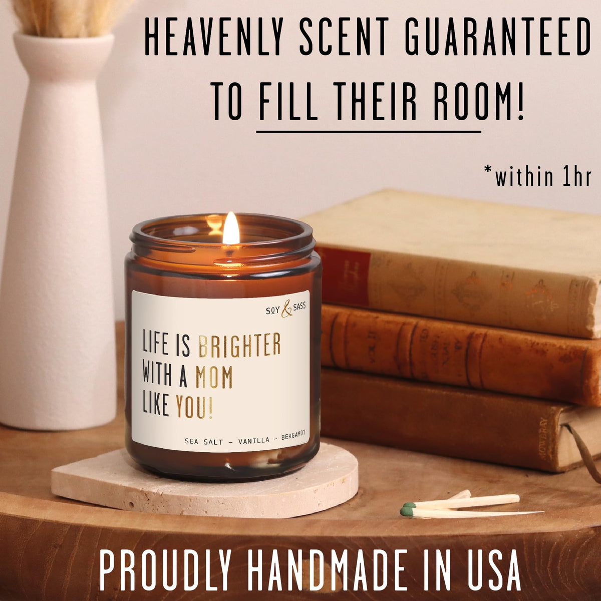Soy and Sass small-batch USA candle showcases quality craftsmanship