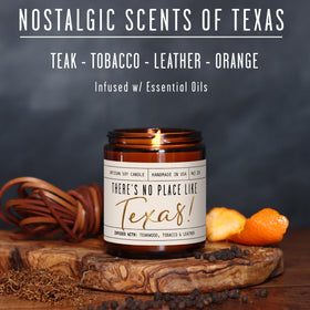 Soy and Sass Texas candle gold foil label detail