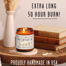Texas-themed souvenir gift candle by Soy and Sass