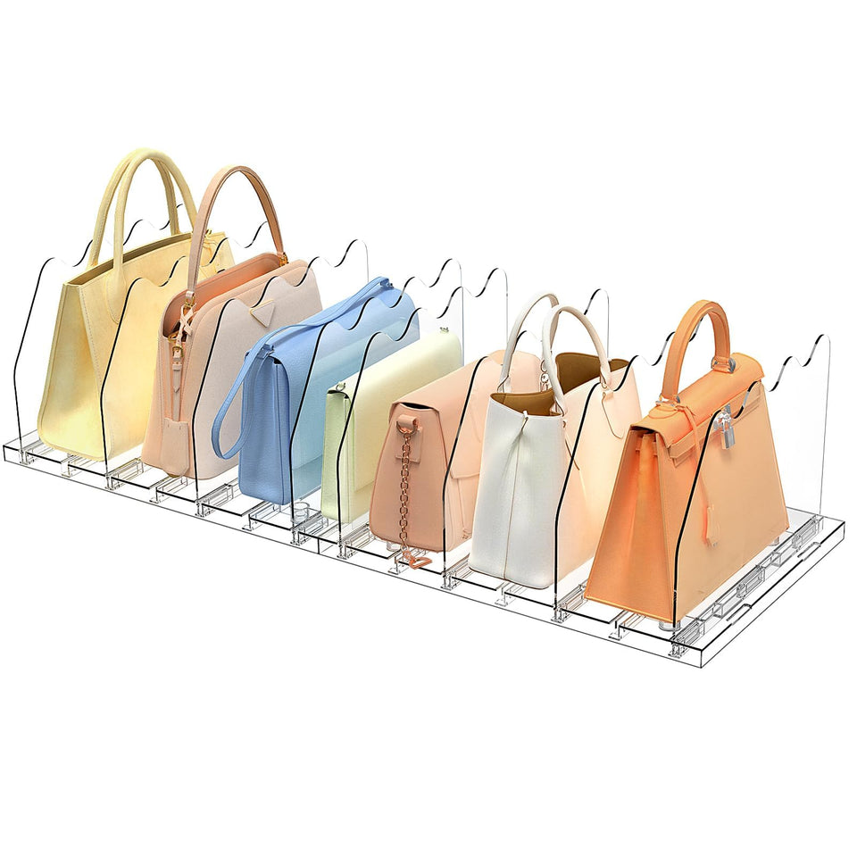 SOYO purse organizer in a closet with clear visibility for easy bag selection
