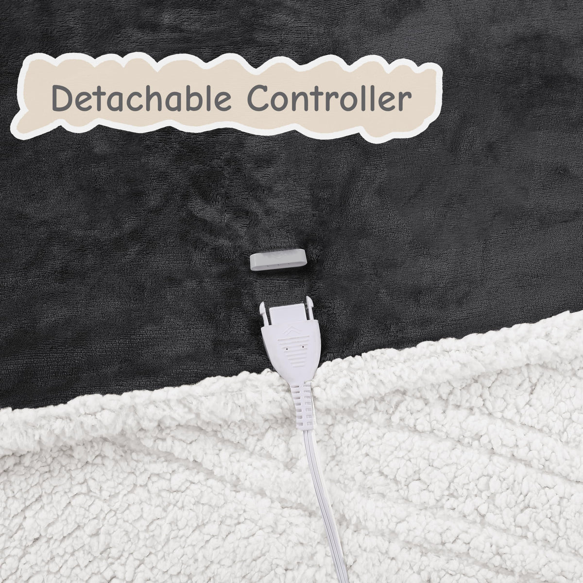 Soypipo electric heated blanket laid flat to show even heat distribution