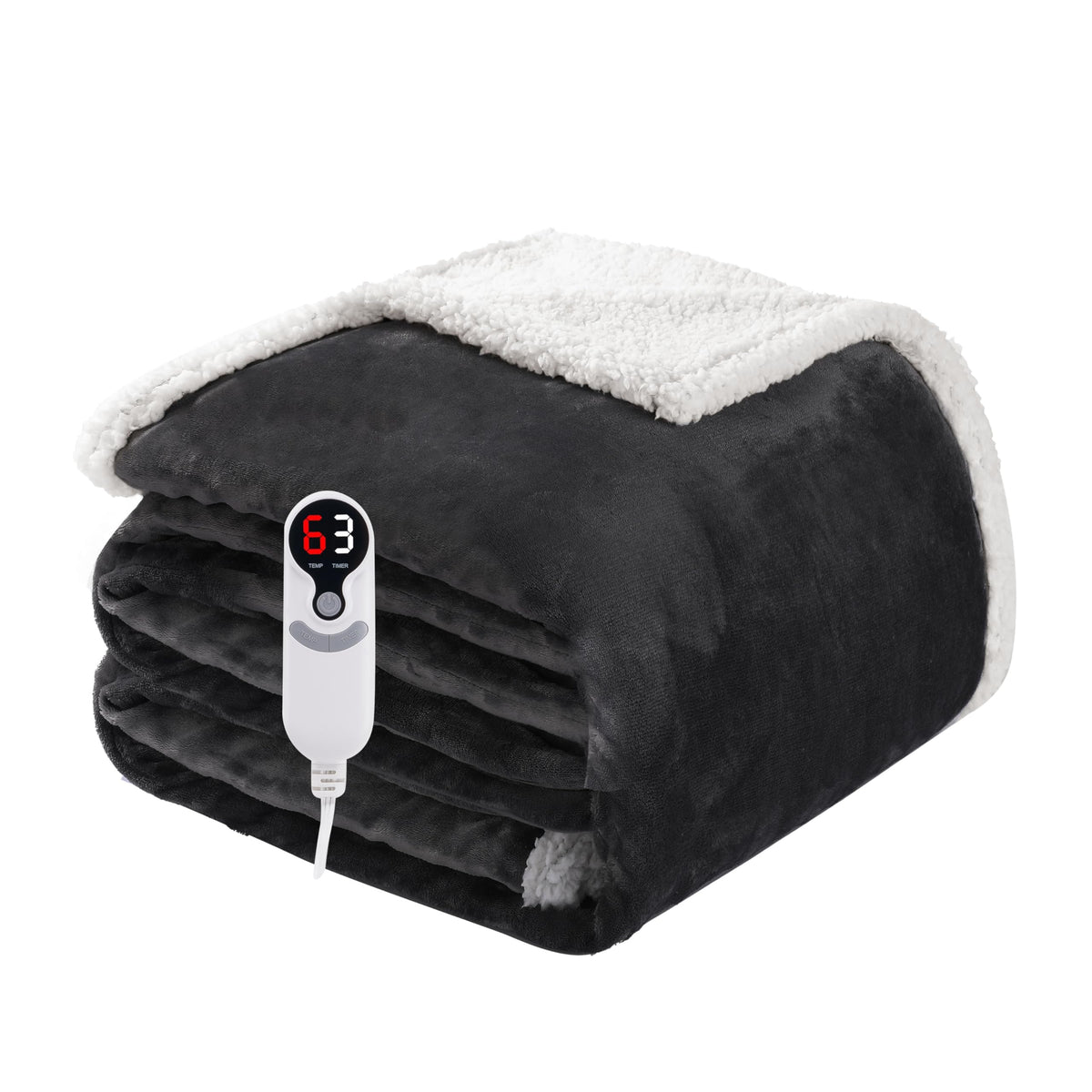 Soypipo electric heated blanket full-size on couch for cozy movie night
