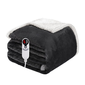 Soypipo electric heated blanket full-size on couch for cozy movie night