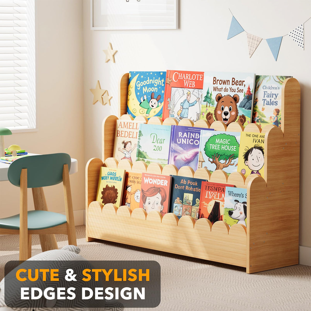 SpaceAid assembly guide view demonstrates quick setup for organized kids' books