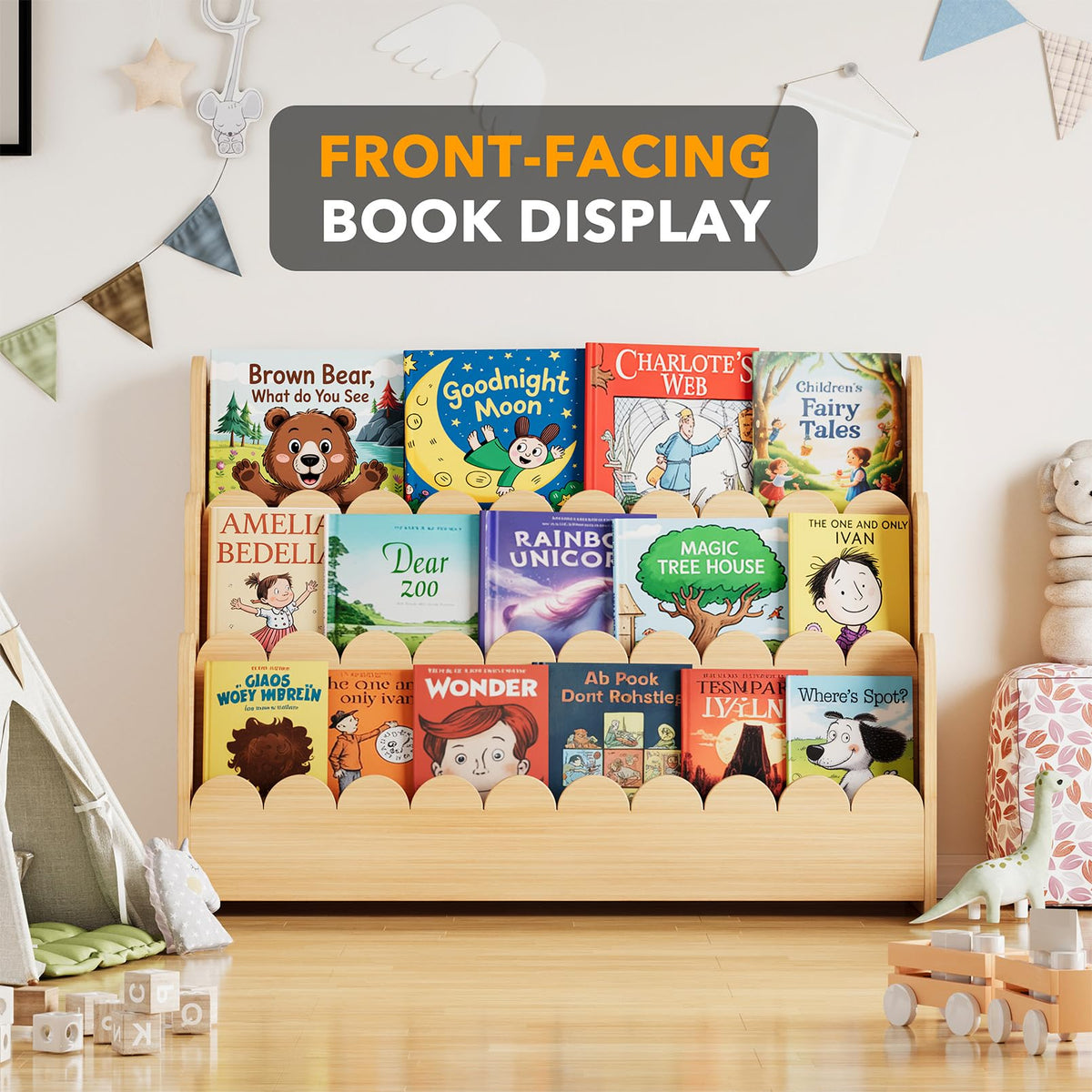 SpaceAid low-height design enables toddlers to reach books confidently