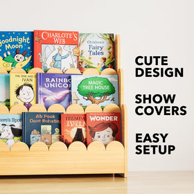 SpaceAid 3-tier shelf doubles as toy storage and book display