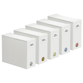 SpaceAid 5-pack bed-sheet organizers with front window for quick color identification