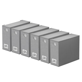 SpaceAid 6-pack sheet organizers with window provide quick color view for closet checks.