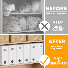 SpaceAid 6-pack folded in closet, showcasing compact foldable design for space-saving storage.