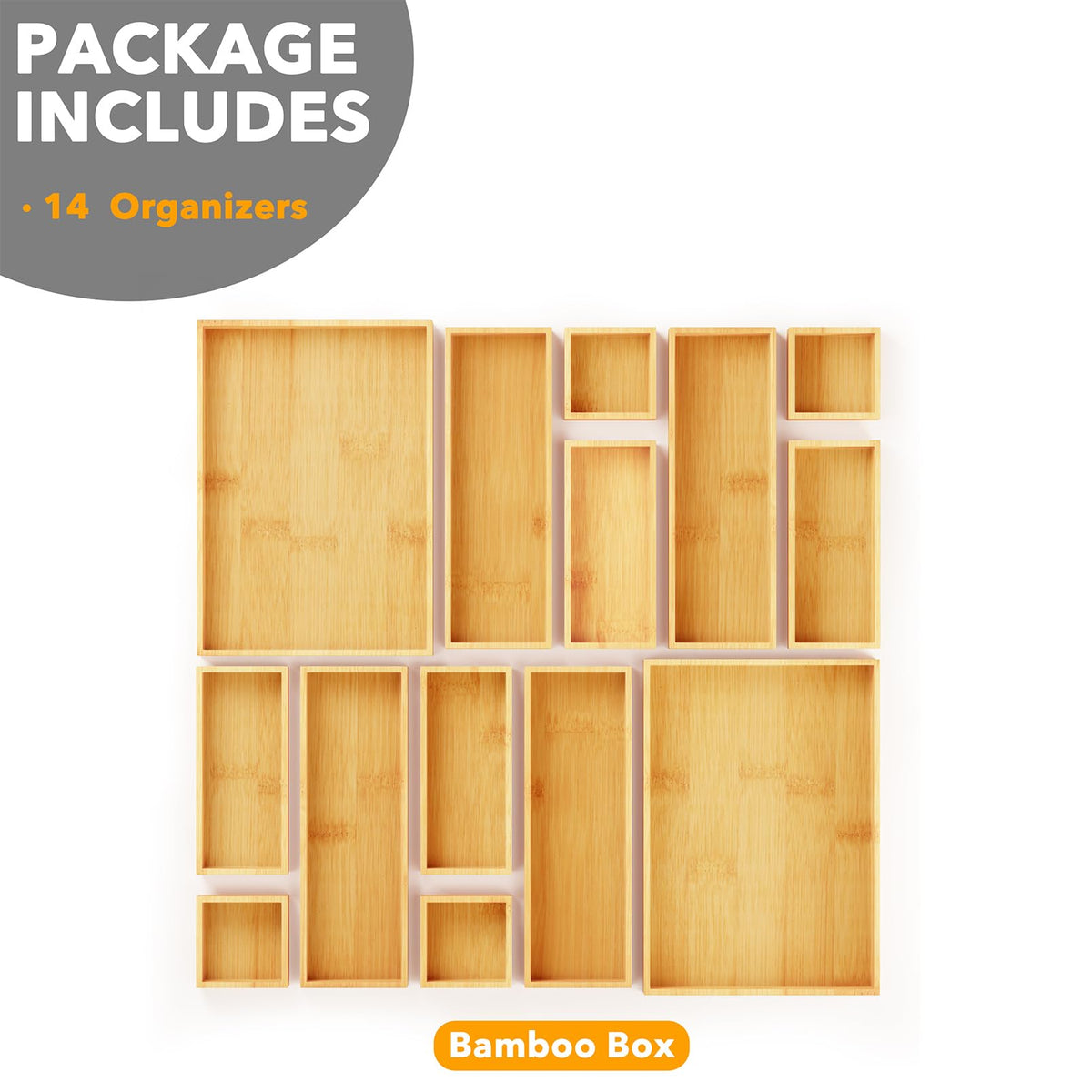 SpaceAid bamboo bathroom vanity organizer keeps cosmetics neatly arranged and ready to use.