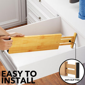 SpaceAid customizable dividers create neat wardrobe compartments for easy clothing access.