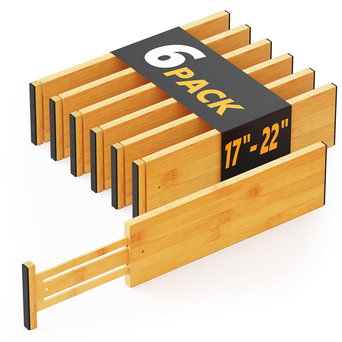 SpaceAid bamboo dresser dividers in-drawer organization for tidier garments.