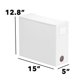 SpaceAid white organizers blend with any bedroom decor