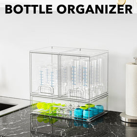 SpaceAid bottle storage organizer large bin stores more bottles efficiently.