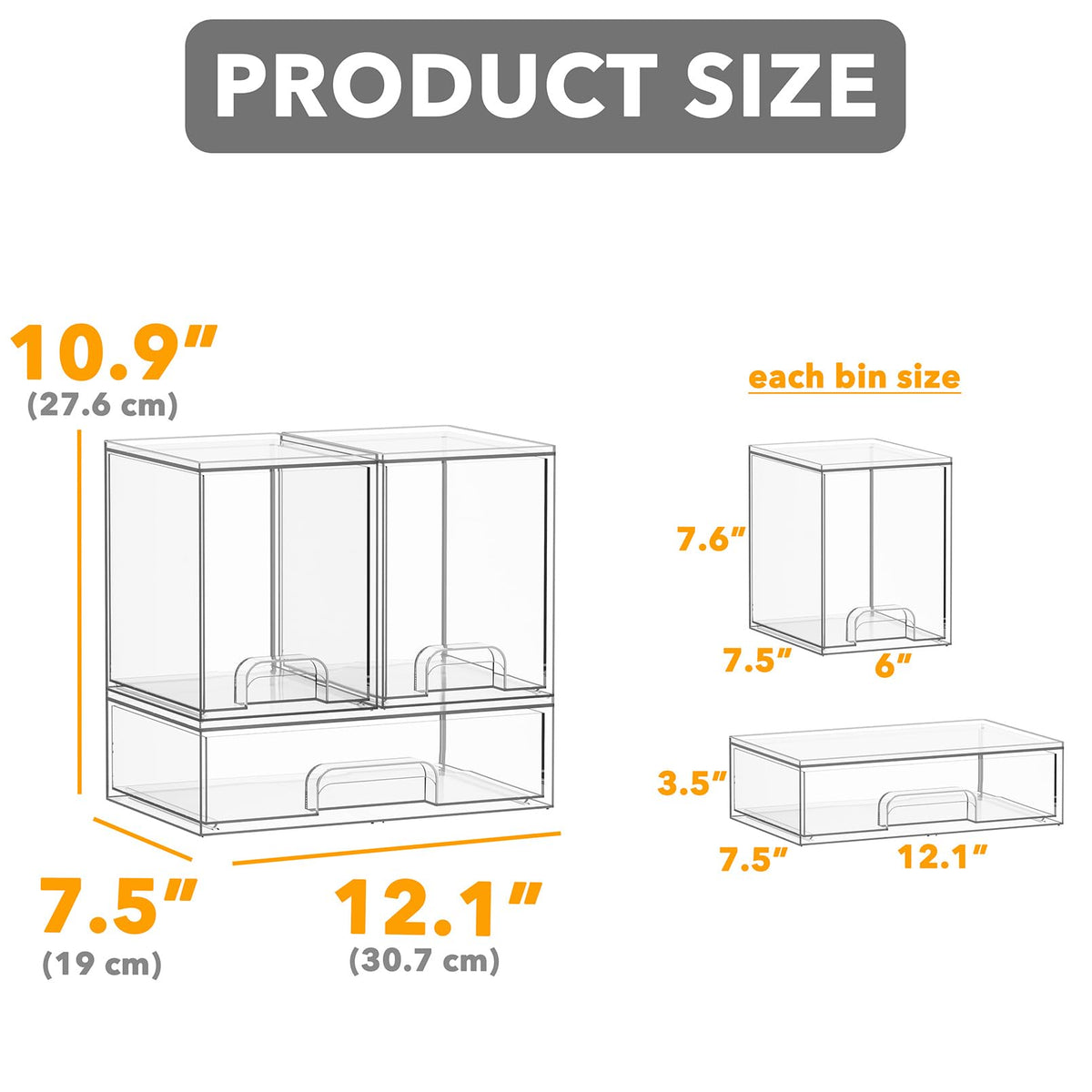 SpaceAid bottle storage organizer medium bin drawers for easy bottle access.