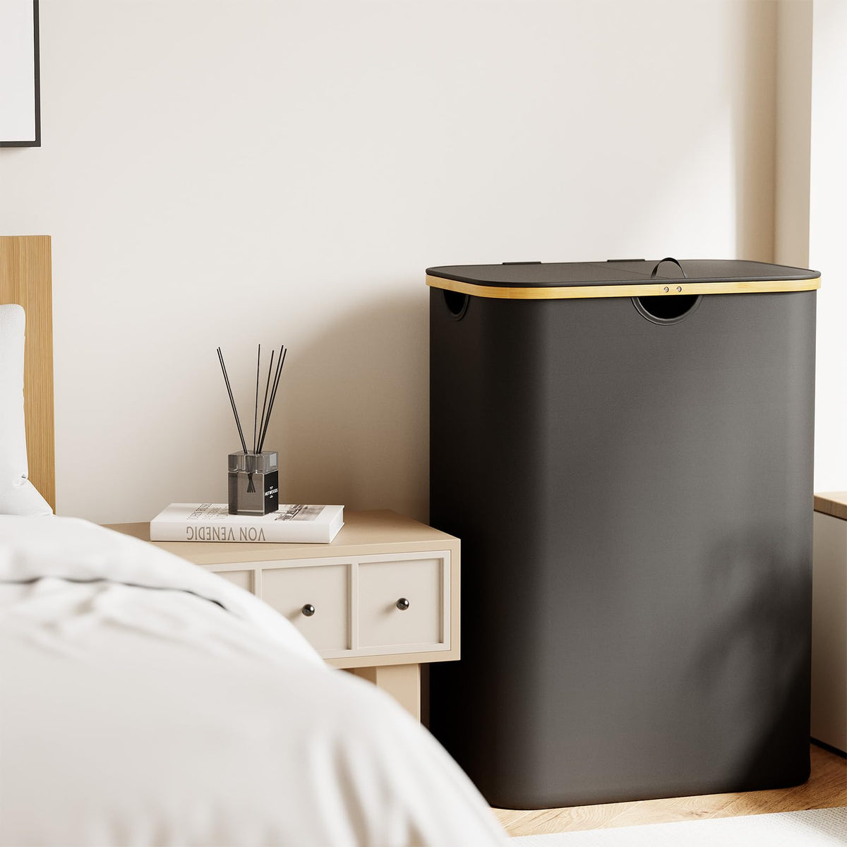 SpaceAid Double Laundry Hamper easy setup in minutes and collapses for storage.