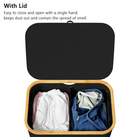 SpaceAid Double Laundry Hamper 34-gallon capacity suits large loads.
