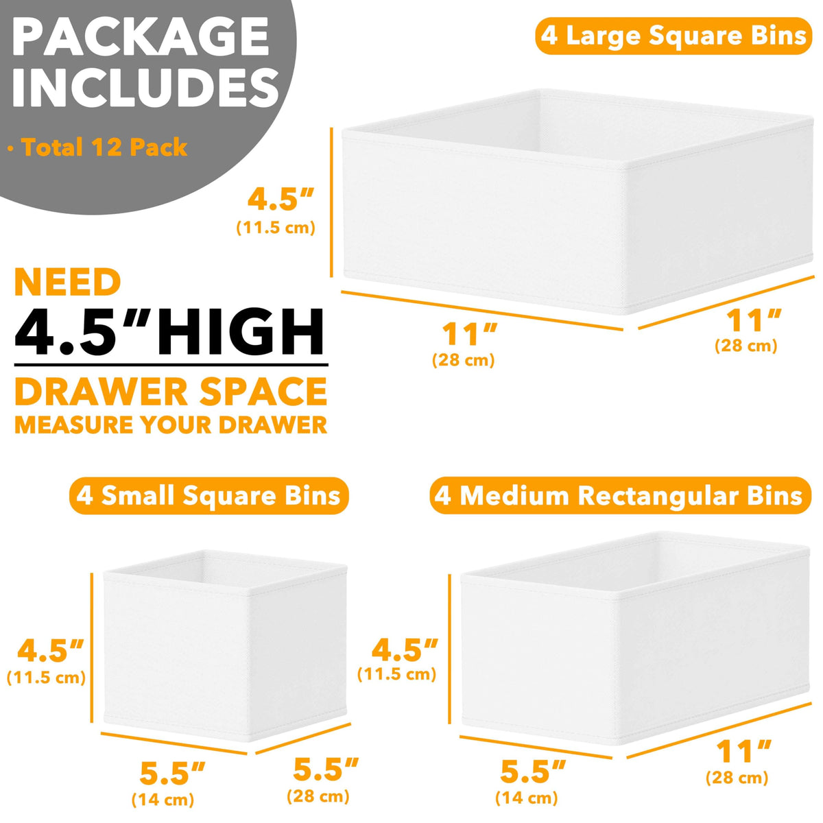 SpaceAid breathable fabric with rigid sides maintains shape in closets