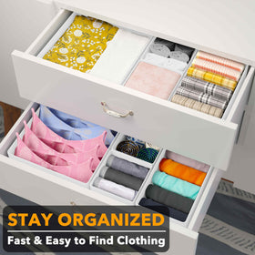 SpaceAid medium-bin neatly stores underwear and socks for easy finding