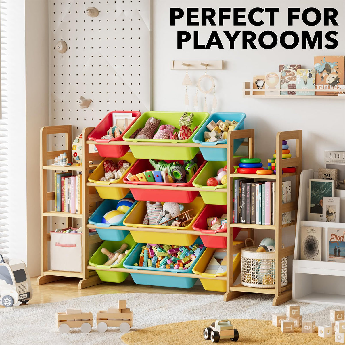 SpaceAid toy bin shelf ships with easy-to-follow assembly instructions.
