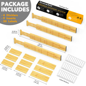 SpaceAid expandable organization fits most drawers from kitchen to office.