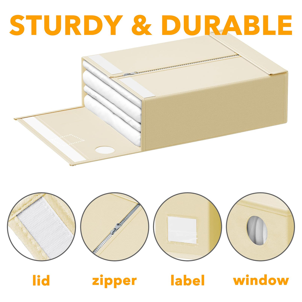 SpaceAid fold-and-store design simplifies using and storing sheets