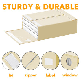 SpaceAid fold-and-store design simplifies using and storing sheets