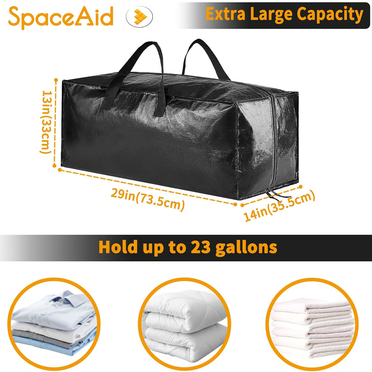 SpaceAid heavy duty moving bags folded compactly for easy storage.
