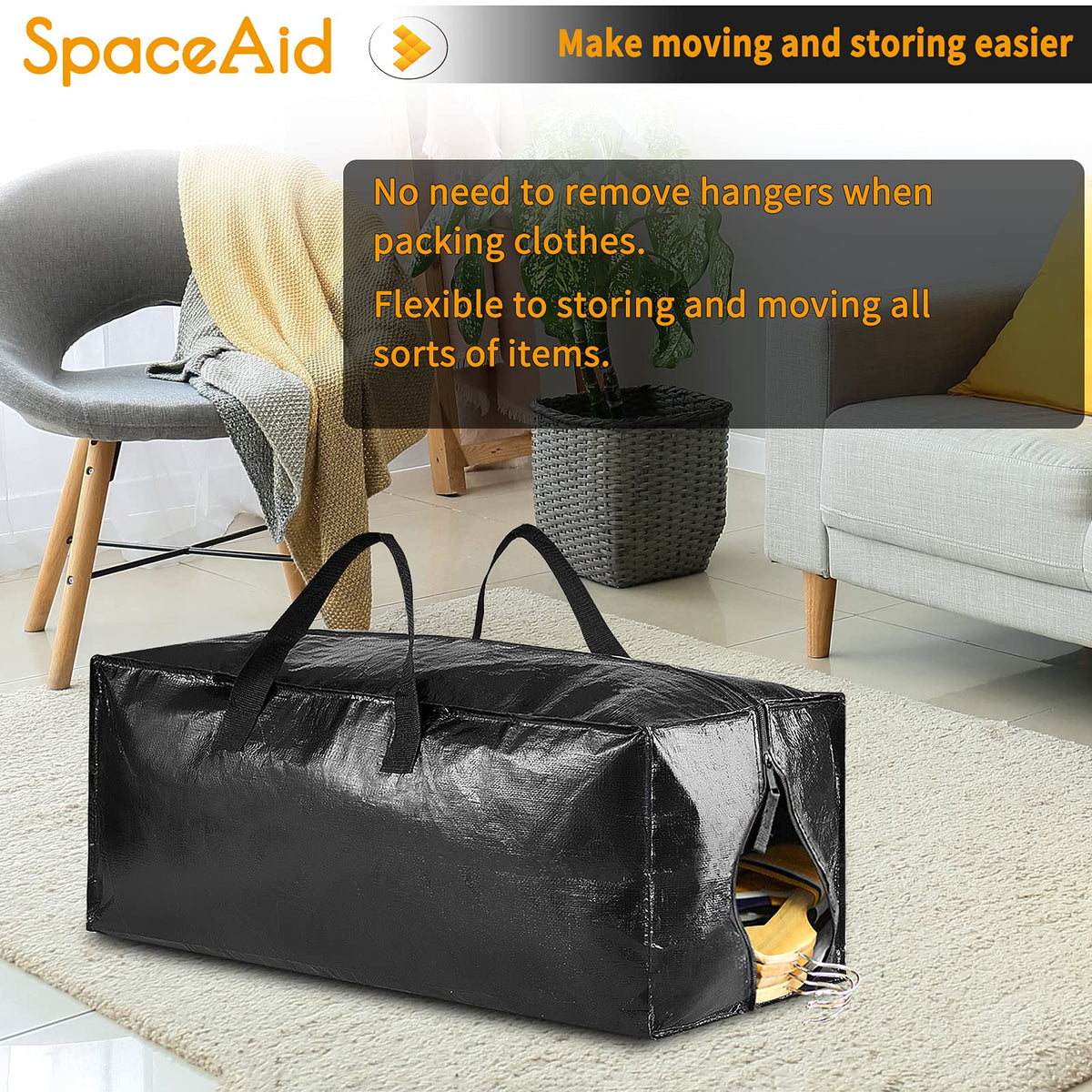 SpaceAid heavy duty moving bags suitable for travel and camping trips.