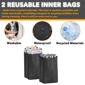 SpaceAid inner bags are reusable and washable for easy liner maintenance.